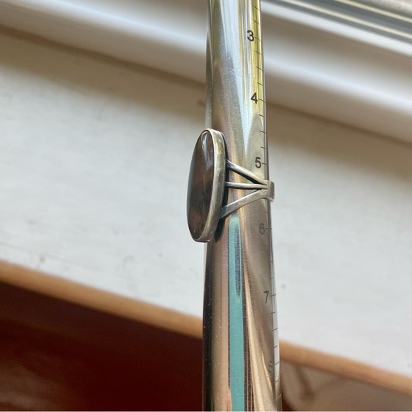 Vintage Navajo sterling agate ring - Picture 6 of 7